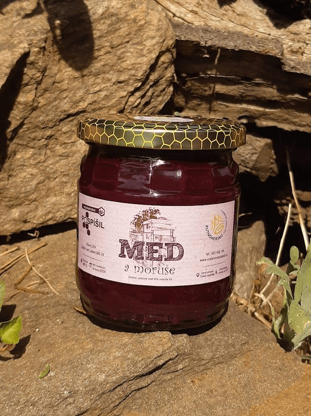 Med a moruše - pastový med s moruší černou 500g