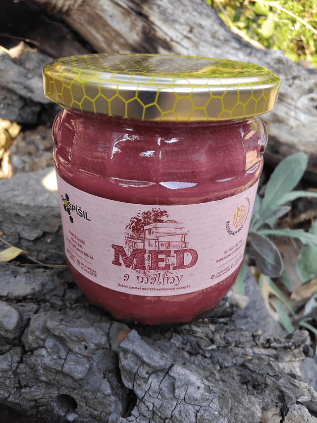Med a maliny - pastový med s malinami 500g